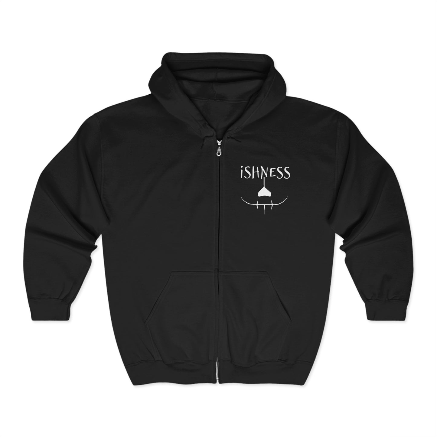 Unisex Heavy Blend Full Zip Hoodie - Pack Member with Ishness Design